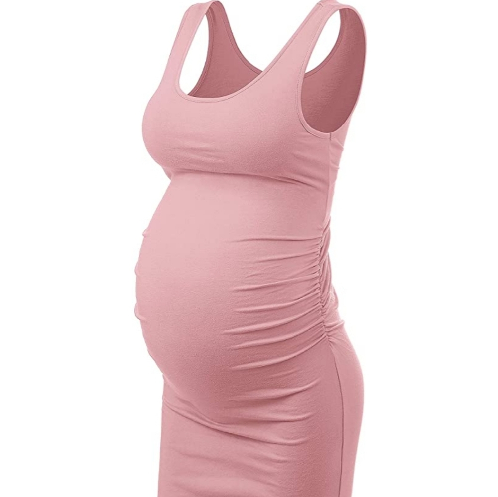 Blush Pink Maternity Dress